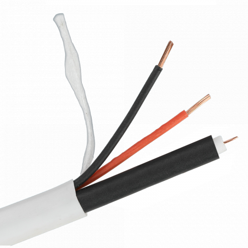 space technology Кабель РК 75+2х0,5 (48) PVC ВНУТРЕННИЙ (белый, 200м)
